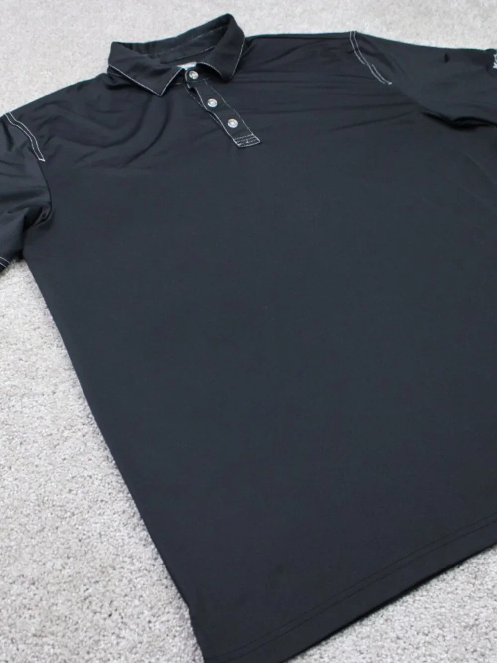 Callaway Polo Shirt Mens XL Black Opti-Dri Golf Polyester Stretch Short Sleeve